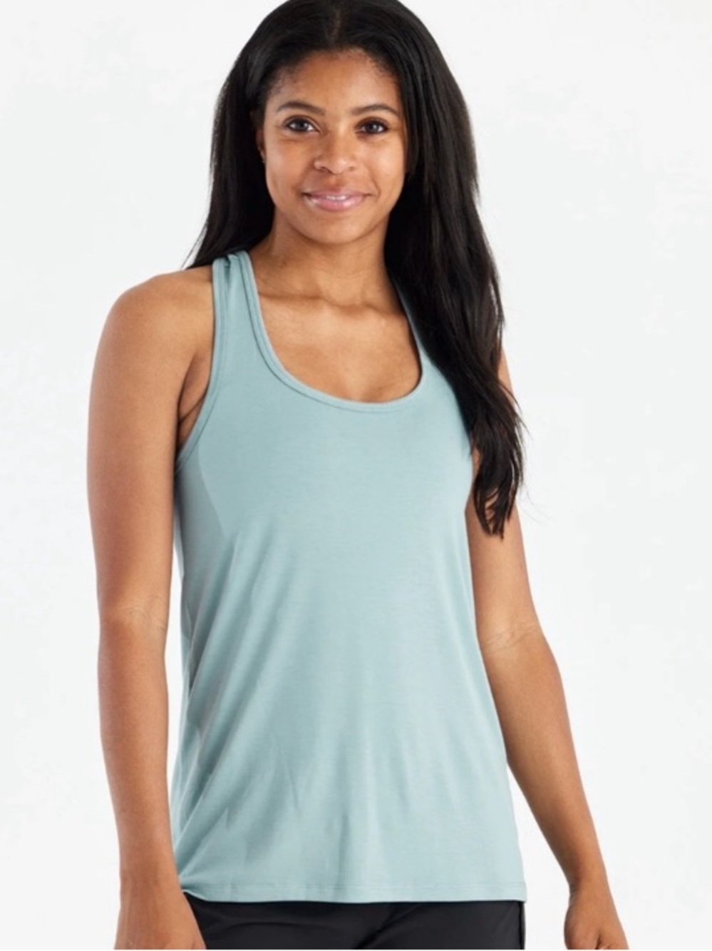 Freefly Bamboo Everyday Scoop Neck Tank Top in Light Teal